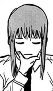 🤔 Makima Chainsaw Man anime, manga, chainsaw man, makima, thinking telegram sticker