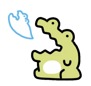 ⭐ dessin animé, crocodile, animal, mignon telegram sticker