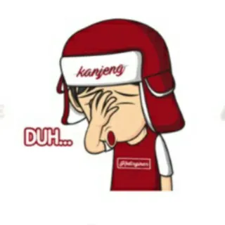 🕴 kanjeng Мультфильм, Персонаж, Грустный, Расстроенный, Канженг, Да ладно telegram sticker