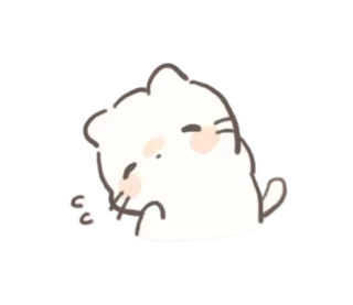 😅 kat, schattig, zwaaien, cartoon telegram sticker