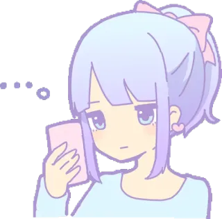 💬 y hic Anime, Cewek, Lucu, Pastel, Telepon, Stiker whatsapp sticker