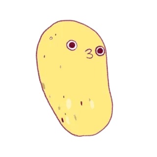 😗 картофель, милый, мультик, еда telegram sticker