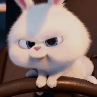 🧊 Snowball The Secret Life of Pets rabbit, bunny, cartoon, character, angry, cute telegram sticker