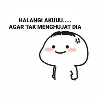 😏 HALANGI AKUU.....
AGAR TAK MENGHUJAT DIA 만화, 캐릭터, 표정, 말레이어 telegram sticker
