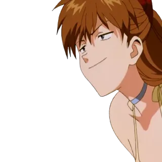 😏 Asuka Langley Soryu Neon Genesis Evangelion anime, character, manga, girl, Asuka Langley, Evangelion telegram sticker