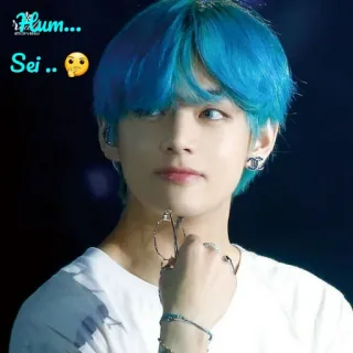 🤔 Hum...Sei .. 🤔 kpop, cantante, idol, bts, coreano whatsapp sticker