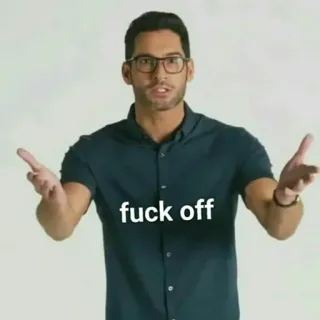 🤬 fuck off оскорбительный, ругательство, средний палец, грубый, оскорбительный telegram sticker