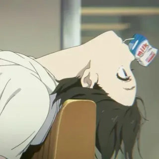🩸 MILK milk, anime, character, drinking, carton telegram sticker