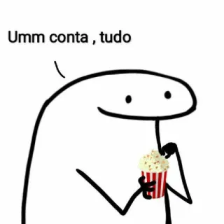 🍿 Umm conta , tudo meme, cartoon, popcorn, flork telegram sticker