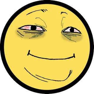 🌝 emoji, stoned, happy, red eyes, yellow, face whatsapp sticker