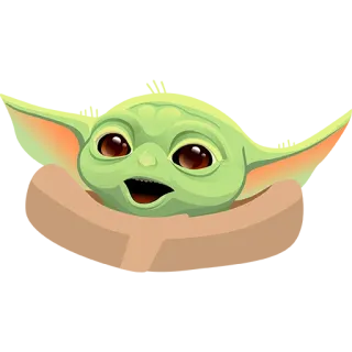 😂 Grogu The Mandalorian Грогу, Малыш Йода, Мандалорец, Звездные войны, милый, ребенок, зеленый telegram sticker