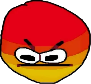 😡 angry, face, emoji, red, yellow telegram sticker