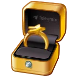 π Telegram ring, sieraden, goud, doos, telegram, bruiloft, aanzoek whatsapp sticker