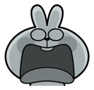 😱 konijn, cartoon, dier, schattig, sticker telegram sticker