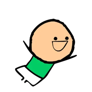 😀 漫画, キャラクター, ステッカー, イラスト, 幸せ, 棒人間 telegram sticker