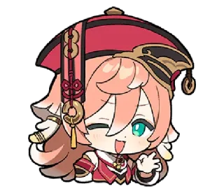 👌 Yanfei Genshin Impact anime, game, yanfei, cute, wink telegram sticker