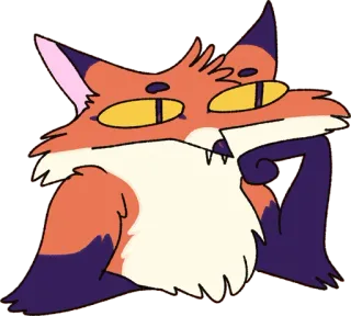😳 キツネ, 漫画, 動物, 面白い, ステッカー telegram sticker