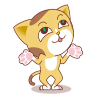 🤗 Katze, Cartoon, Tier, süß, fröhlich, heiter telegram sticker