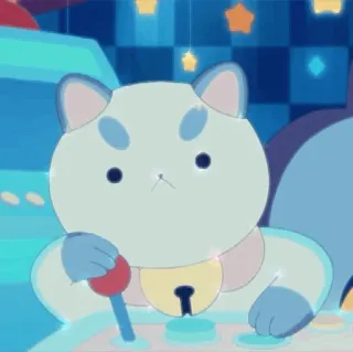 🥯 gatto, animale, cartone animato, carino, kawaii, personaggio, gioco telegram sticker