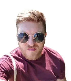🤐 man, portrait, sunglasses, expression, person, selfie, facial expression telegram sticker