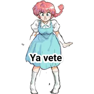 🙂 Ya vete anime, girl, dress, cartoon telegram sticker