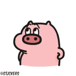 🙄 fuck cochon, juron, offensant, dessin animé, autocollant whatsapp sticker