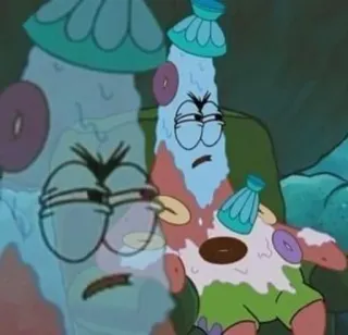 🌟 Patrick Star SpongeBob SquarePants Patrick Stella, Spongebob, Cartone animato, Personaggio, Ghiaccio, Malato telegram sticker