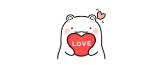 👑 LOVE love, heart, bear, cute, sticker telegram sticker