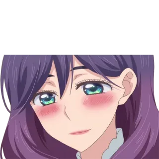 😳 anime, manga, cartoon, character, female, woman whatsapp sticker