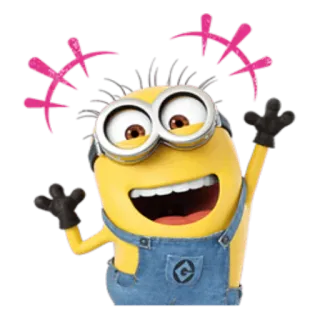 🤗 Minion minion, despicable me, cartoon, happy, excited telegram sticker