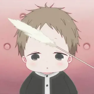 ❤️‍🔥 Anime, Cartone animato, Piuma, Bambino, Carino, Innocente telegram sticker