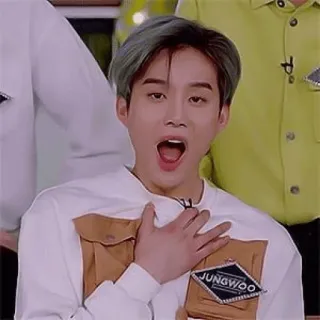 🔥 JUNGWOO kpop, cantor, entretenimento, retrato, pessoa, rosto whatsapp sticker