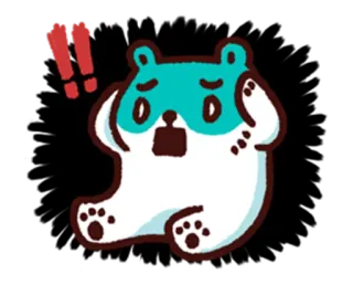 😱 동물, 충격, 만화, 귀여운, 표정, 무서운, 카와이 telegram sticker