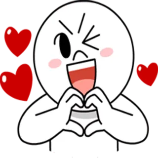 😉 Dibujo animado, Lindo, Sticker, Corazón, Amor, Emoji whatsapp sticker