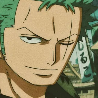 🙂 Zoro One Piece Anime, One Piece, Zoro, Roronoa Zoro, Espadachín, Pirata, Pelo verde whatsapp sticker