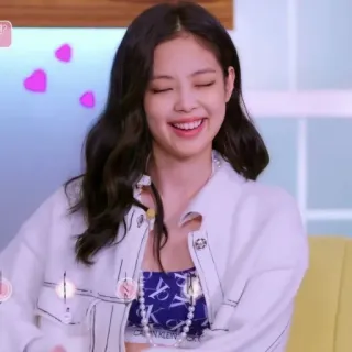 🌷 Jennie K-Pop, Idol, Sänger, Jennie, Blackpink, Asiatisch, lächelnd whatsapp sticker