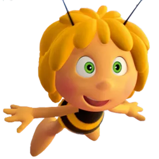 😛 Maya Maya the Bee пчела, мультфильм, Майя пчела, мультик, персонаж whatsapp sticker