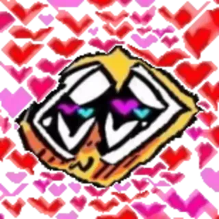 🥰 kartun, stiker, hati, mata, cinta, imut whatsapp sticker