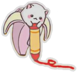 Bananya stickers by @dekurii telegram stickers