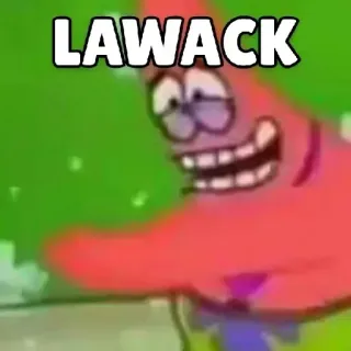 🤡 Patrick Star SpongeBob SquarePants LAWACK funny, cartoon, patrick, spongebob, meme telegram sticker