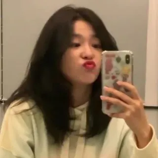 👘 Frau, Selfie, Porträt, Innen, Person, Spiegel telegram sticker