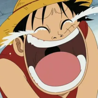 👒 Monkey D. Luffy One Piece anime, llorando, luffy, one piece, sombrero de paja telegram sticker