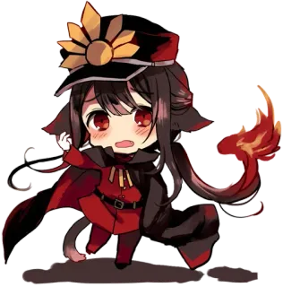 😖 anime, chibi, cute, cartoon, character, digital art, illustration telegram sticker