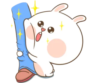 🐽 królik, słodki, kreskówka, kawaii, kapryśny, iskrzący, rozrywkowy telegram sticker