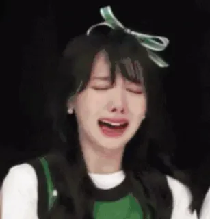 😭 crying, emotional, sad, tears, person, woman telegram sticker