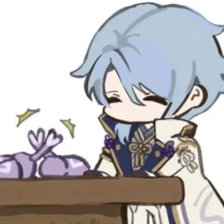 😑 Kamisato Ayato Genshin Impact anime, jeu, genshin impact, mignon, fanart, kamisato ayato, chibi telegram sticker