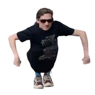👽 男人, 太阳镜, 人物, 姿势, 跳舞, 搞笑 telegram sticker