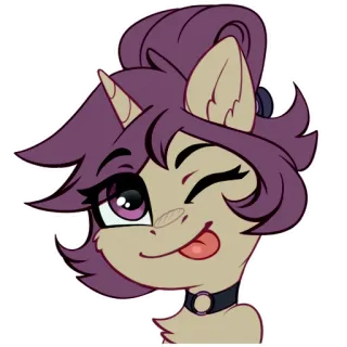 😋 pony, cartoon, animal, horse, cute, sticker telegram sticker