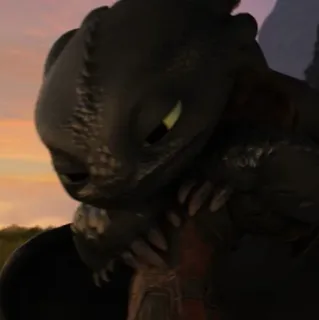 🖤 Toothless How to Train Your Dragon มังกร, สีดำ, น่ารัก, สัตว์, สัตว์เลี้ยง whatsapp sticker