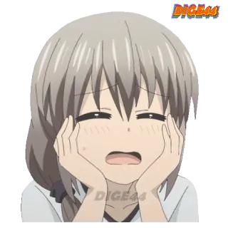 😱 Uzaki Hana Uzaki-chan Wants to Hang Out! anime, girl, uzaki, uzaki-chan, cute, funny telegram sticker